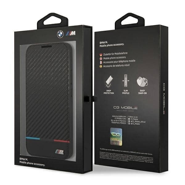 BMW Bookcase M Collection Triangles - θήκη για Samsung S22+ S906 - Μαύρο 7