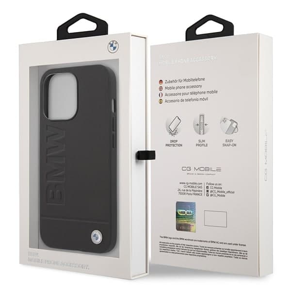 BMW Signature Logo Imprint Magsafe - θήκη για Apple iPhone 14 Pro - Μαύρο 8