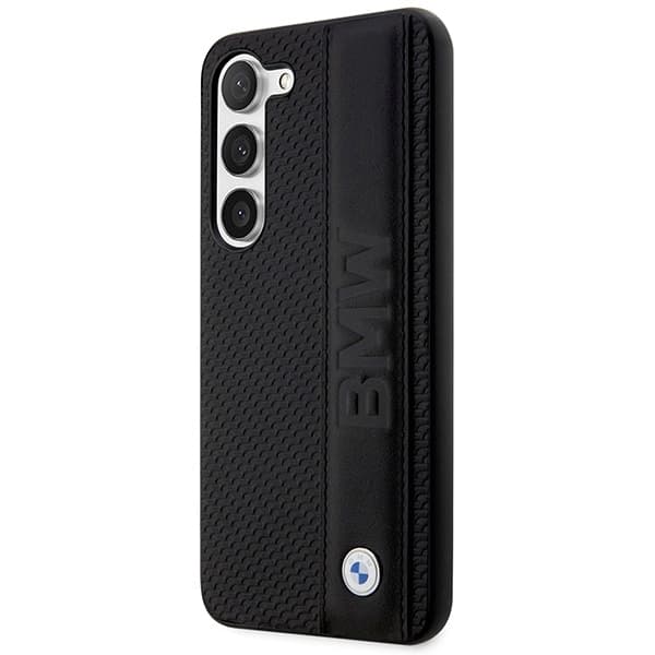 BMW Leather Textured & Stripe - θήκη για Samsung Galaxy S23+ - Μαύρο 2