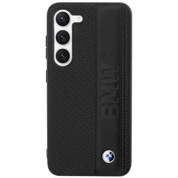 BMW Leather Textured & Stripe - θήκη για Samsung Galaxy S23+ - Μαύρο 3