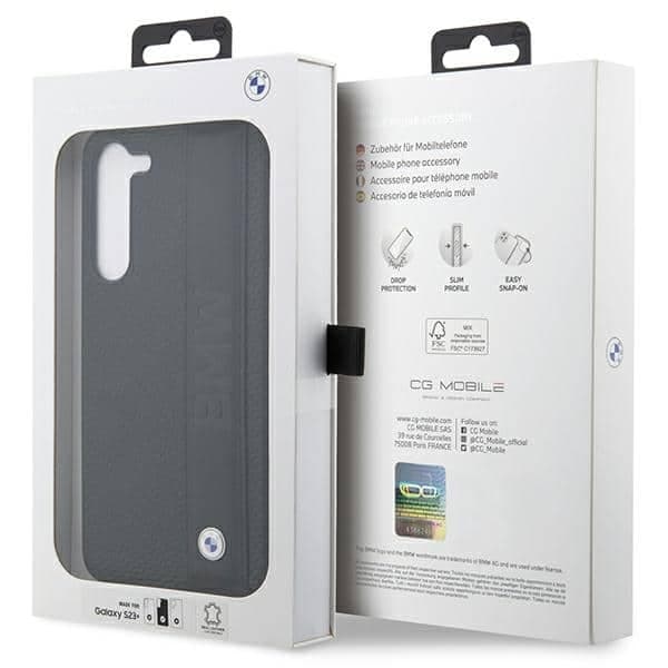 BMW Leather Textured & Stripe - θήκη για Samsung Galaxy S23+ - Μαύρο 8