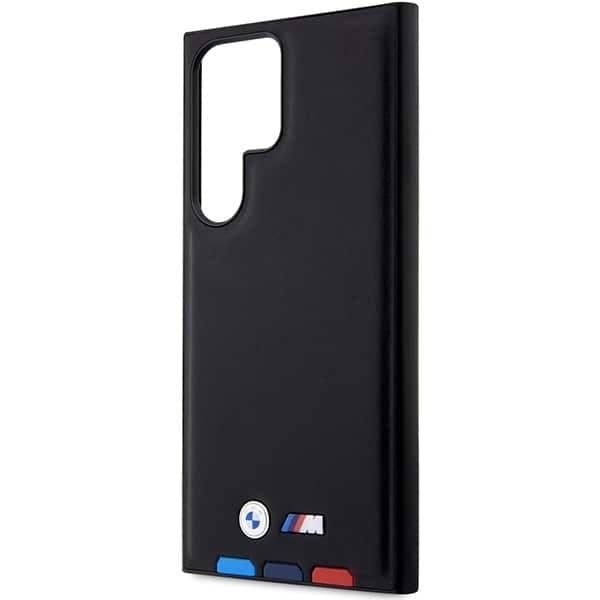 BMW Leather Stamp Tricolor - θήκη για Samsung Galaxy S23 Ultra - Μαύρο 6