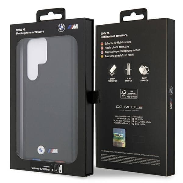 BMW Leather Stamp Tricolor - θήκη για Samsung Galaxy S23 Ultra - Μαύρο 8