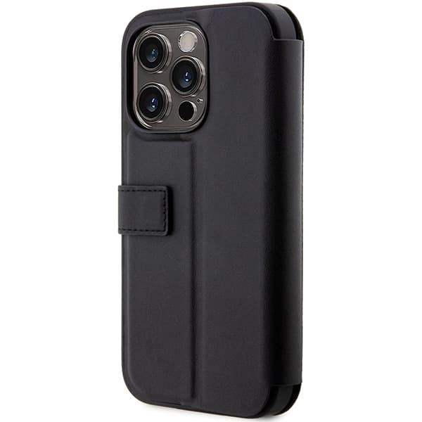 BMW Leather Stamp Blue Lines - θήκη για Apple iPhone 14 Pro - Μαύρο 4