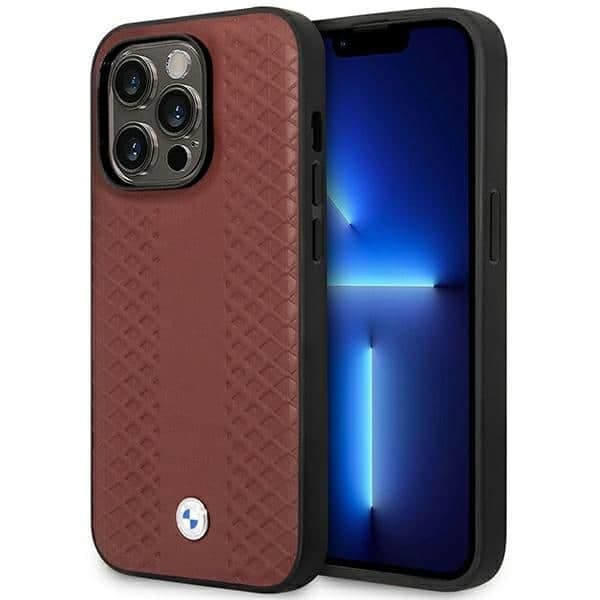 BMW Leather Diamond Pattern MagSafe - θήκη για Apple iPhone 14 Pro Max - Πολύχρωμο