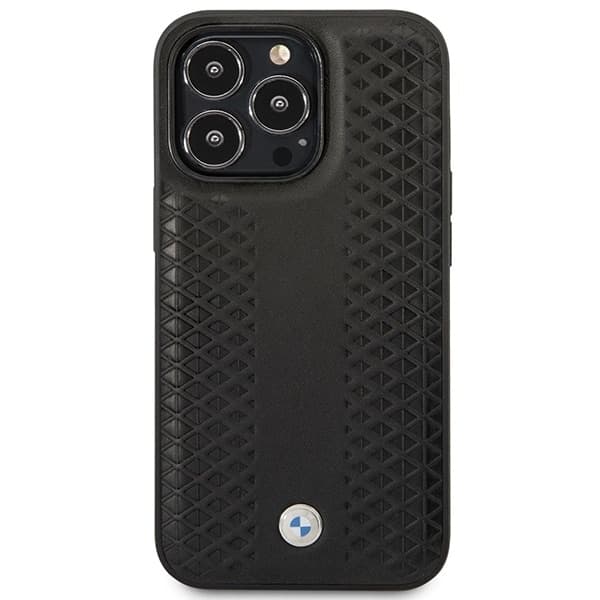 BMW Leather Diamond Pattern MagSafe - θήκη για Apple iPhone 14 Pro - Μαύρο 3