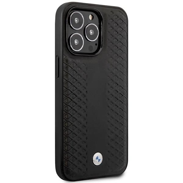 BMW Leather Diamond Pattern MagSafe - θήκη για Apple iPhone 14 Pro - Μαύρο 4