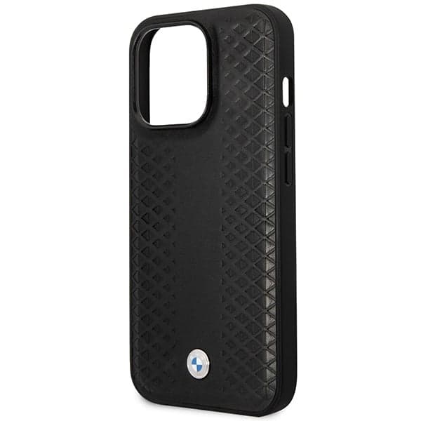 BMW Leather Diamond Pattern MagSafe - θήκη για Apple iPhone 14 Pro - Μαύρο 6