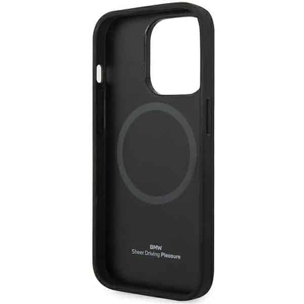 BMW Leather Diamond Pattern MagSafe - θήκη για Apple iPhone 14 Pro - Μαύρο 7
