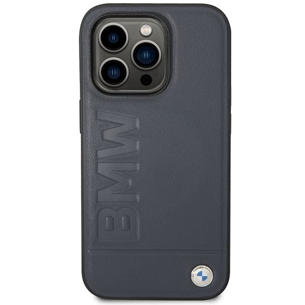 BMW Leather Hot Stamp MagSafe - θήκη για Apple iPhone 14 Pro Max - Μπλε 3