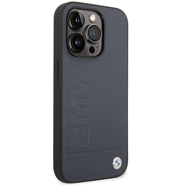 BMW Leather Hot Stamp MagSafe - θήκη για Apple iPhone 14 Pro Max - Μπλε 4
