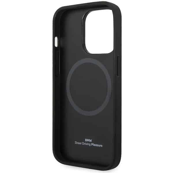 BMW Leather Hot Stamp MagSafe - θήκη για Apple iPhone 14 Pro Max - Μπλε 7