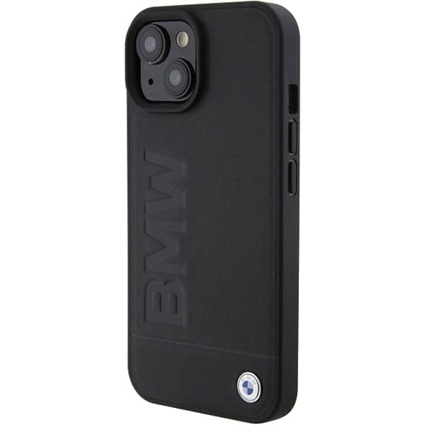 BMW Leather Hot Stamp - θήκη για Apple iPhone 15 Plus - Μαύρο 2