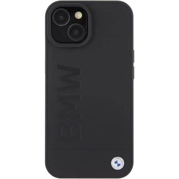 BMW Leather Hot Stamp - θήκη για Apple iPhone 15 Plus - Μαύρο 3