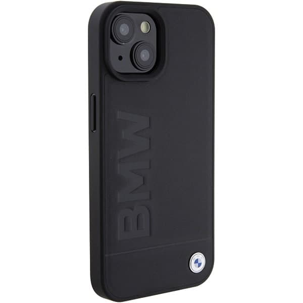 BMW Leather Hot Stamp - θήκη για Apple iPhone 15 Plus - Μαύρο 4