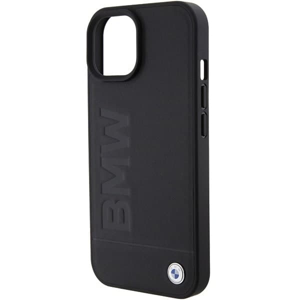 BMW Leather Hot Stamp - θήκη για Apple iPhone 15 Plus - Μαύρο 6