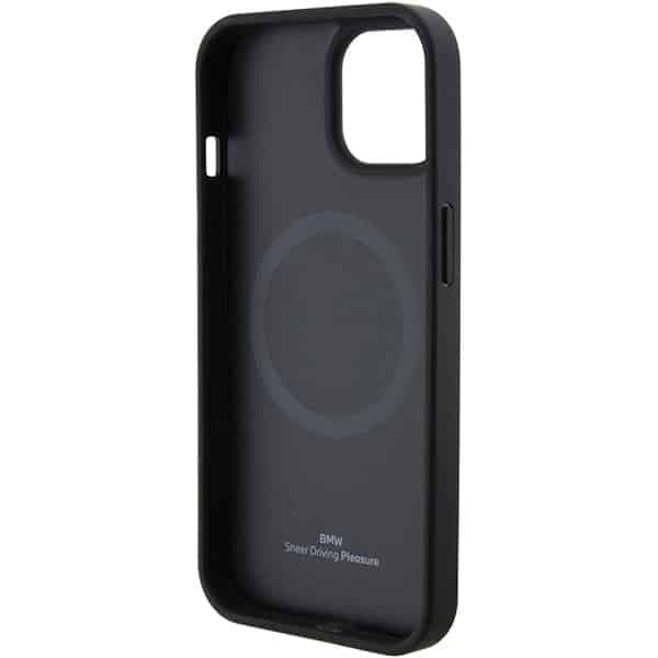 BMW Leather Hot Stamp - θήκη για Apple iPhone 15 Plus - Μαύρο 7