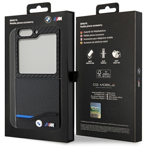 BMW Leather Carbon - Samsung Galaxy Z Flip5 - Μαύρο 8