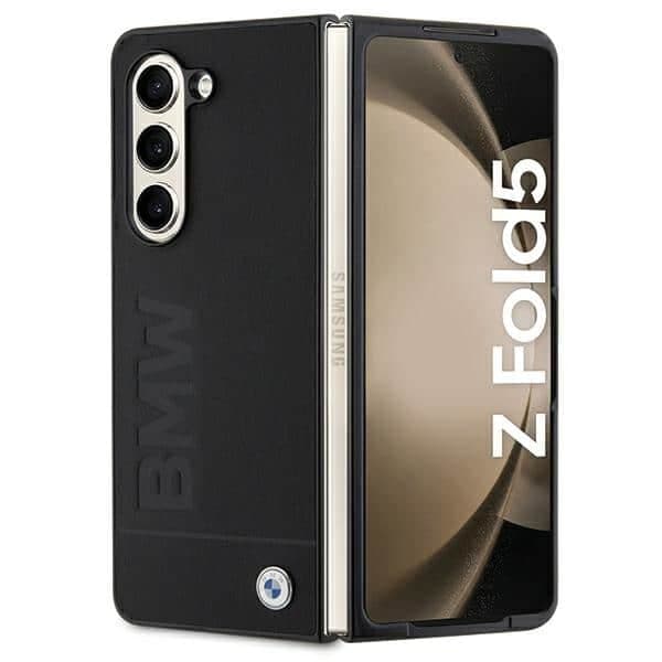 BMW Leather Hot Stamp - θήκη για Samsung Galaxy Z Fold5 - Μαύρο
