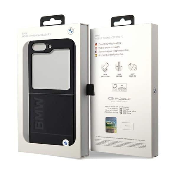 BMW Leather Hot Stamp - Samsung Galaxy Z Flip5 - Μαύρο 8
