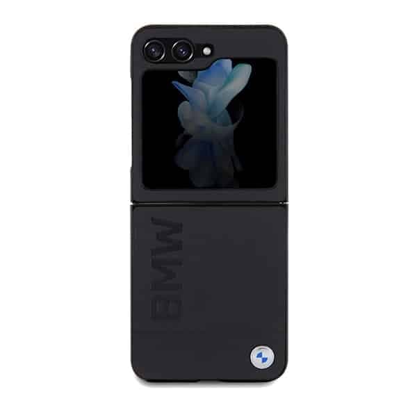 BMW Leather Hot Stamp - Samsung Galaxy Z Flip5 - Μαύρο 2