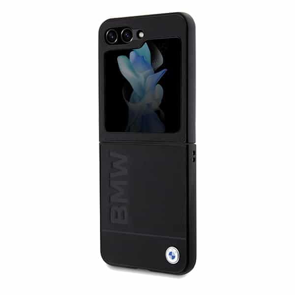 BMW Leather Hot Stamp - Samsung Galaxy Z Flip5 - Μαύρο 6