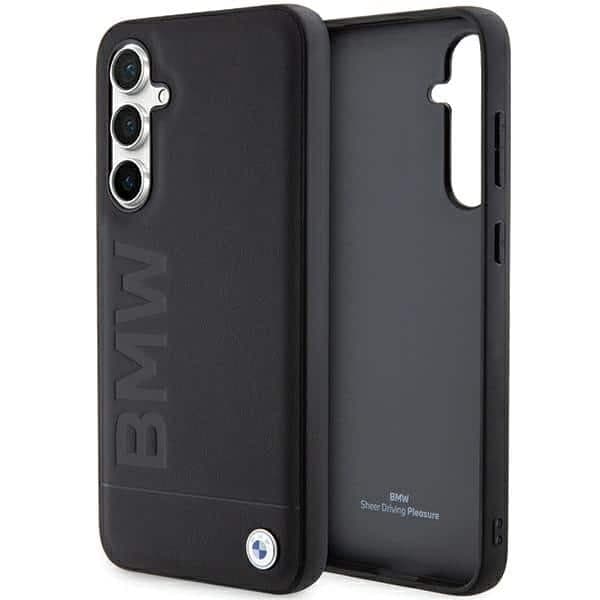 BMW Leather Hot Stamp - θήκη για Samsung Galaxy S23 FE - Μαύρο