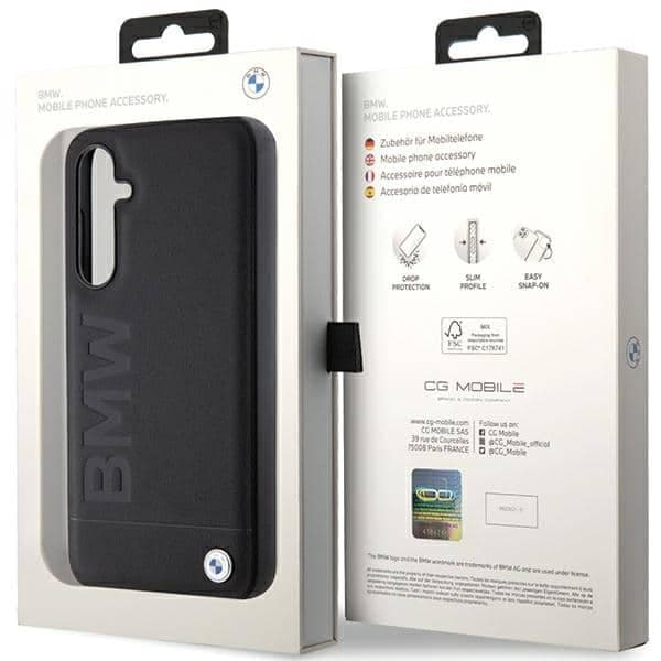 BMW Leather Hot Stamp - θήκη για Samsung Galaxy S23 FE - Μαύρο 7