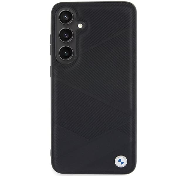 BMW Signature Leather Crossing Lines Pattern - θήκη για Samsung Galaxy S24+ - Μαύρο 3