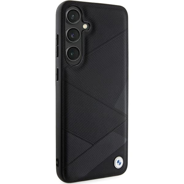 BMW Signature Leather Crossing Lines Pattern - θήκη για Samsung Galaxy S24+ - Μαύρο 4