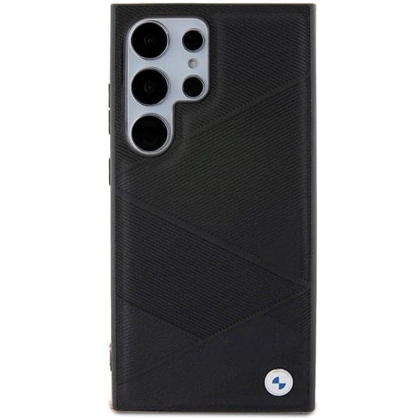 BMW Signature Leather Crossing Lines Pattern - θήκη για Samsung Galaxy S24 Ultra - Μαύρο 3