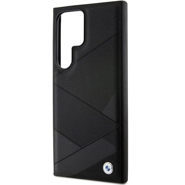 BMW Signature Leather Crossing Lines Pattern - θήκη για Samsung Galaxy S24 Ultra - Μαύρο 6