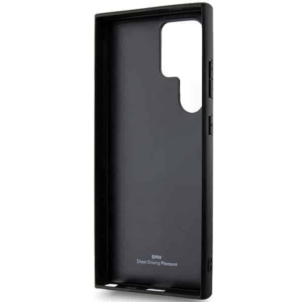 BMW Signature Leather Crossing Lines Pattern - θήκη για Samsung Galaxy S24 Ultra - Μαύρο 7