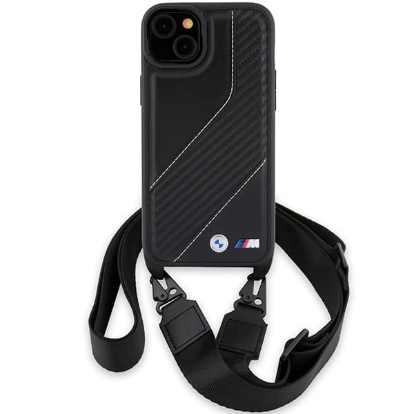 BMW M Edition Carbon Stripe & Strap - θήκη για Apple iPhone 15 Plus - Μαύρο 2
