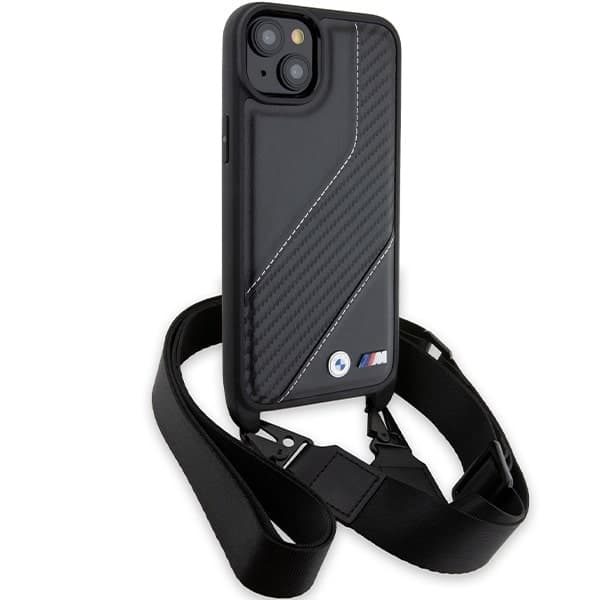 BMW M Edition Carbon Stripe & Strap - θήκη για Apple iPhone 15 Plus - Μαύρο 3