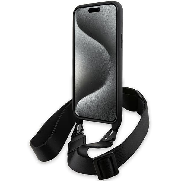 BMW M Edition Carbon Stripe & Strap - θήκη για Apple iPhone 15 Plus - Μαύρο 4