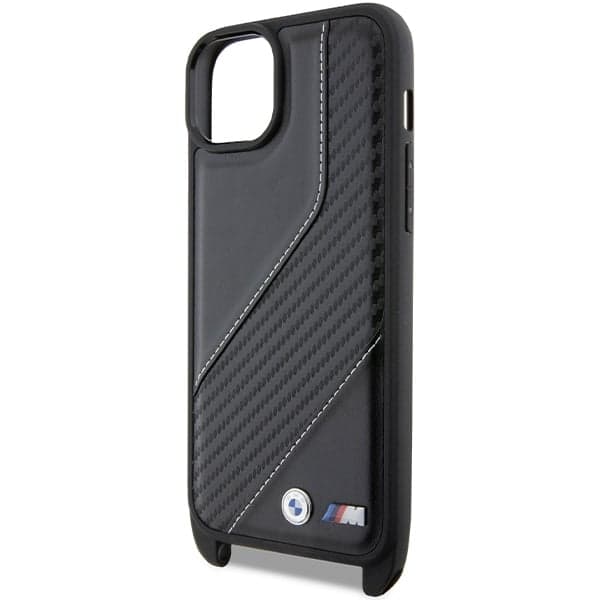 BMW M Edition Carbon Stripe & Strap - θήκη για Apple iPhone 15 Plus - Μαύρο 5
