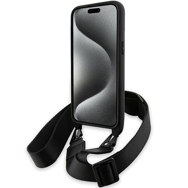 BMW M Edition Carbon Stripe & Strap - θήκη για Apple iPhone 15 Pro - Μαύρο 4