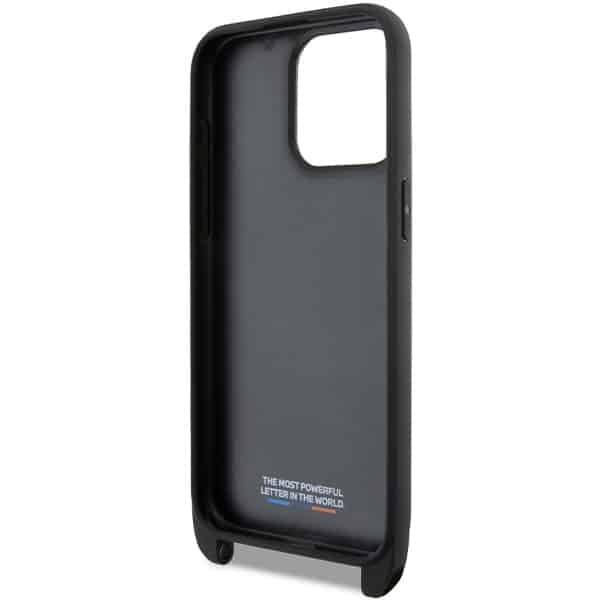 BMW M Edition Carbon Stripe & Strap - θήκη για Apple iPhone 15 Pro - Μαύρο 6
