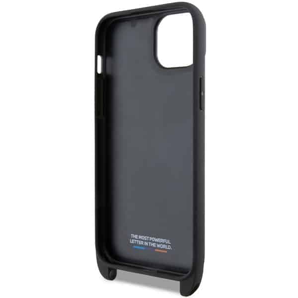 BMW M Edition Carbon Tricolor Lines & Strap - θήκη για Apple iPhone 15 Plus - Μαύρο 6