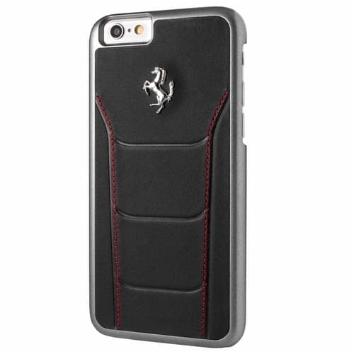 Ferrari Red stiching - θήκη για Apple iPhone 6/6S - Μαύρο