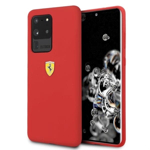 Ferrari Silicone - θήκη για Samsung Galaxy S20 Ultra - Κόκκινο