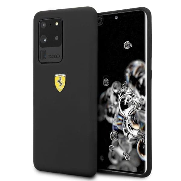 Ferrari Silicone - θήκη για Samsung Galaxy S20 Ultra - Μαύρο