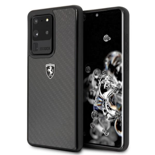 Ferrari Carbon Heritage - θήκη για Samsung Galaxy S20 Ultra - Μαύρο