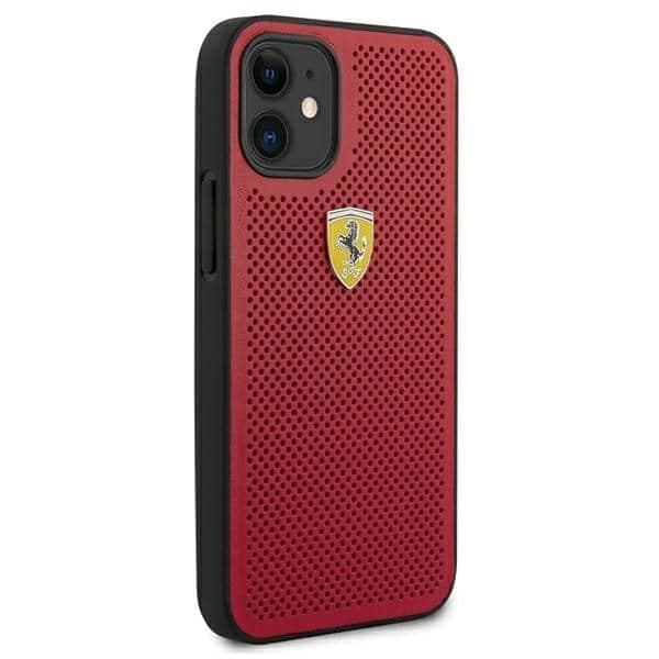 Ferrari On Track Perforated - θήκη για Apple iPhone 12 mini - Κόκκινο 4