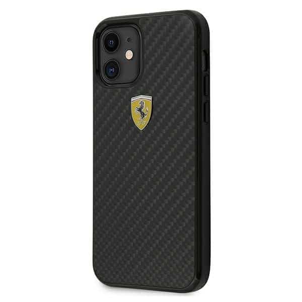 Ferrari On Track Real Carbon - θήκη για Apple iPhone 12 mini - Μαύρο 2