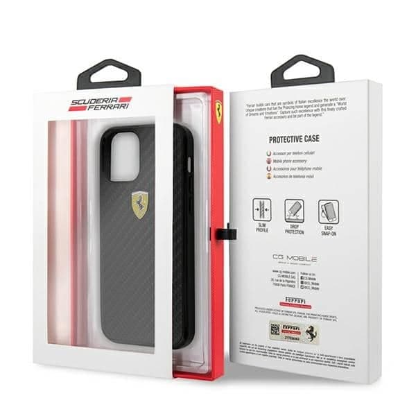 Ferrari On Track Real Carbon - θήκη για Apple iPhone 12 mini - Μαύρο 8