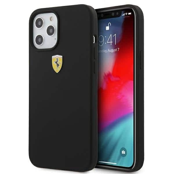 Ferrari On Track Silicone - θήκη για Apple iPhone 12 Pro Max - Μαύρο