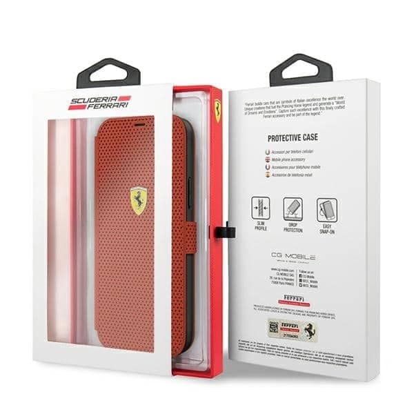Ferrari On Track Perforated - θήκη για Apple iPhone 12 mini - Κόκκινο 5