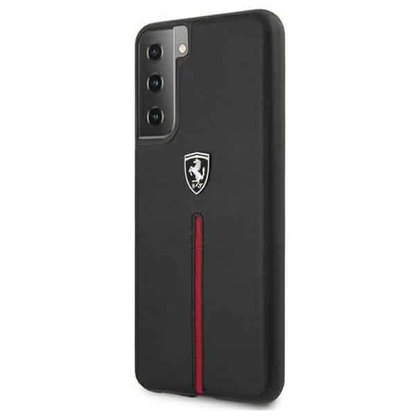 Ferrari Off Track Leather Nylon Stripe - Samsung Galaxy S21 - Μαύρο 2